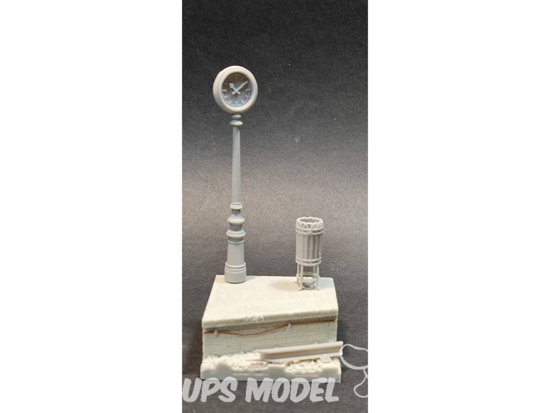 VG DioMODELS VG64313 Socle de la plateforme horloge et corbeille à papier 75 mm ou 1/24