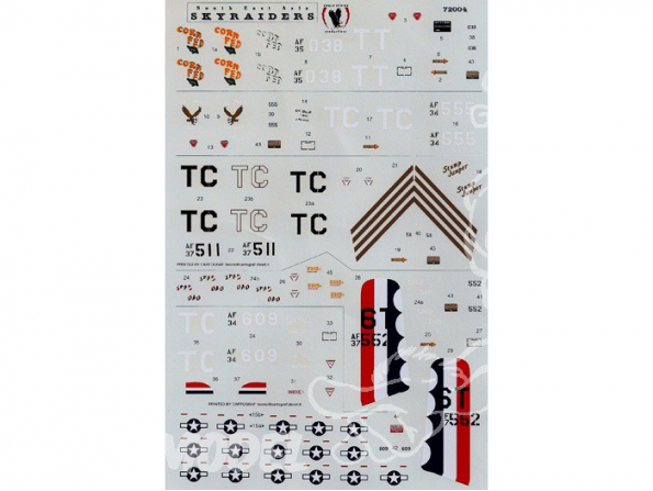 Decalques Eagle Strike Skyraiders72004 Skyraiders 1/72