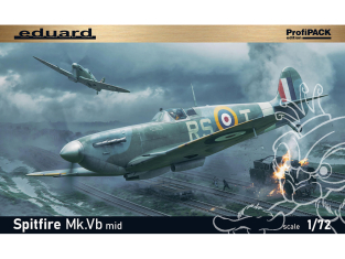 EDUARD maquette avion 70206 Spitfire Mk.Vb Mid ProfiPack Edition 1/72