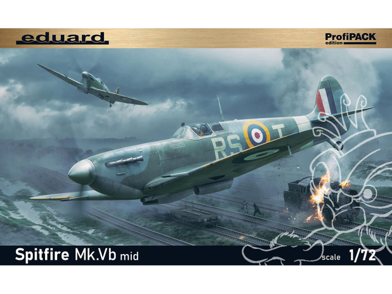 EDUARD maquette avion 70206 Spitfire Mk.Vb Mid ProfiPack Edition 1/72