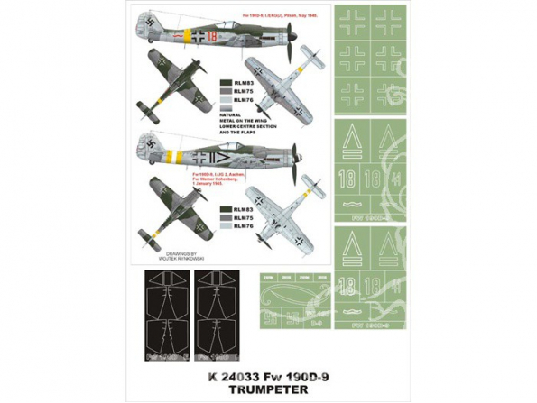 Montex Super Mask K24033 Focke Wulf Fw190D-9 Trumpeter 1/24