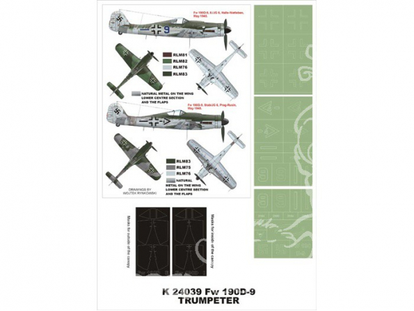 Montex Super Mask K24039 Focke Wulf Fw190D-9 Trumpeter 1/24