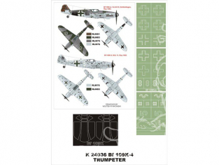 Montex Super Mask K24036 Messerschmitt Bf109K-4 Trumpeter 1/24