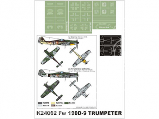 Montex Super Mask K24002 Focke Wulf Fw190D-9 Trumpeter 1/24