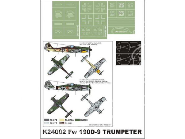 Montex Super Mask K24002 Focke Wulf Fw190D-9 Trumpeter 1/24