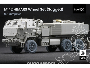 ScaleX accessoire militaire WM-35011S M142 Himars MV/T Set de roues affaissées Trumpeter 1/35