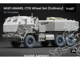ScaleX accessoire militaire WM-35012 M142 Himars MV/T Set de roues ordinaires avec CTIS Trumpeter 1/35
