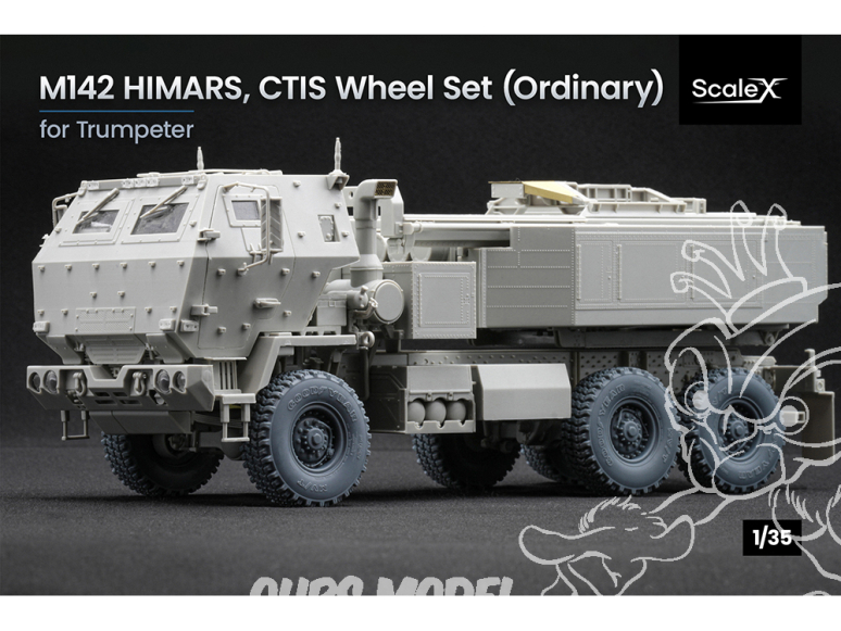 ScaleX accessoire militaire WM-35012 M142 Himars MV/T avec CTIS Set de roues ordinaires Trumpeter 1/35