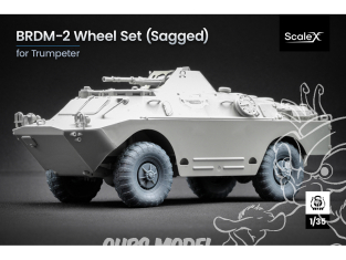 ScaleX accessoire militaire WM-35013S BRDM-2 KI-80N Set de roues affaissées Trumpeter 1/35
