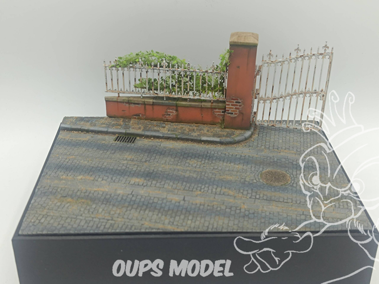 VG DioMODELS VG64525 Base de rue avec muret 1/35