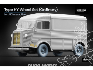 ScaleX accessoire militaire WM-35032 Citroën Type HY Pilote X Set de roues ordinaires Ak Interactive 1/35