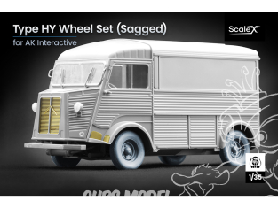 ScaleX accessoire militaire WM-35032S Citroën Type HY Pilote X Set de roues affaissées Ak Interactive 1/35