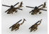 Aoshima maquette bateau 06740 Set d'hélicoptères embarqués JGSDF 1/700