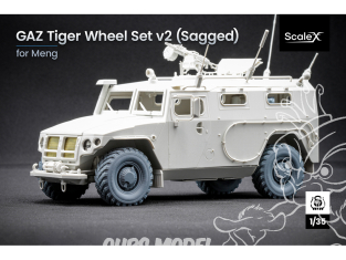 ScaleX accessoire militaire WM-35016S Gaz Tiger KI-115AM v2 avec protection Set de roues affaissées Meng 1/35