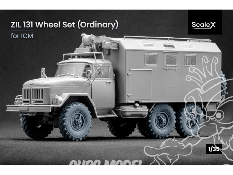 ScaleX accessoire militaire WM-35017 ZIL-131 KI-113 Set de roues ordinaires Icm 1/35