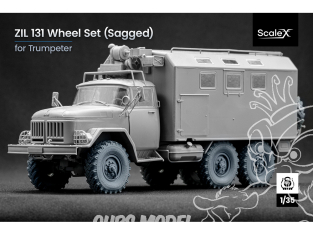 ScaleX accessoire militaire WM-35018S ZIL-131 KI-113 Set de roues affaissées Trumpeter 1/35