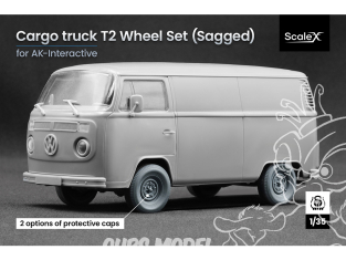 ScaleX accessoire militaire WM-35019S Cargo Truck T2 Whitewall Set de roues affaissées Ak Interactive 1/35