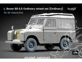 ScaleX accessoire militaire WM-35020 Land Rover 88 Xtra Grip 6.5 Set de roues ordinaires Ak Interactive 1/35