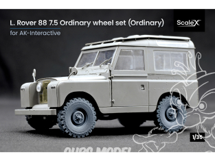ScaleX accessoire militaire WM-35021 Land Rover 88 Xtra Grip 7.5 Set de roues ordinaires Ak Interactive 1/35