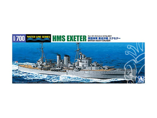 AOSHIMA maquette bateau 06754 HMS Exeter Croiseur lourd Britannique 1/700