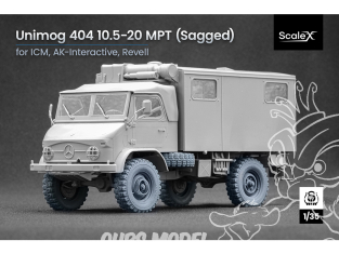 ScaleX accessoire militaire WM-35022S Unimog 404 10.5-20 MPT Set de roues affaissées 1/35