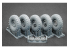 ScaleX accessoire militaire WM-35023 Unimog 404 11.0R20 X v2 Set de roues ordinaires 1/35
