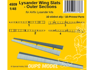 CMK kit resine 4509 Sections extérieures des becs d'aile de Lysander set kit Airfix 1/48
