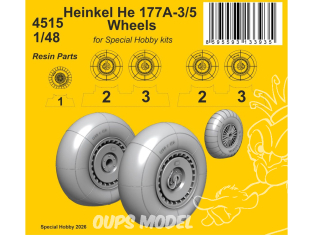 CMK kit resine 4515 Roues Heinkel He 177A-3/5 kit Special Hobby 1/48