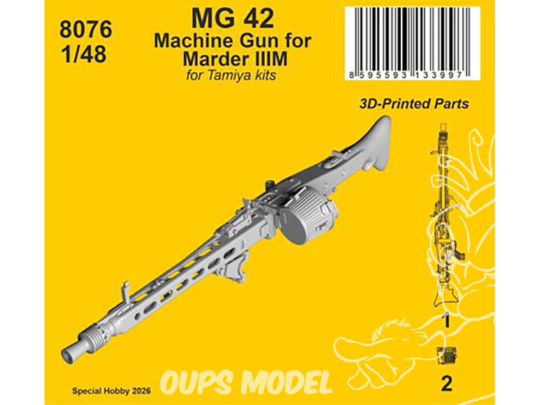 Cmk kit 8076 Mitrailleuse MG 42 pour Marder IIIM kit Tamiya 1/48