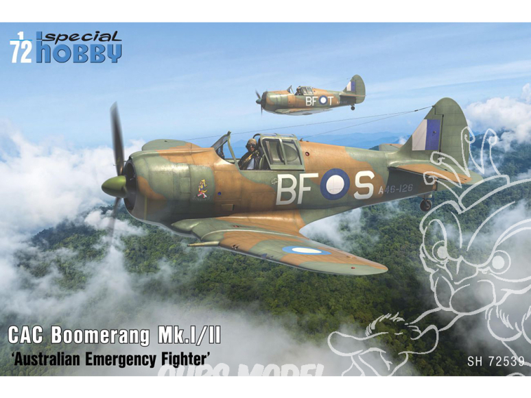Special Hobby maquette avion 72539 CAC Boomerang Mk.I/II Chasseur d'urgence australien 1/72