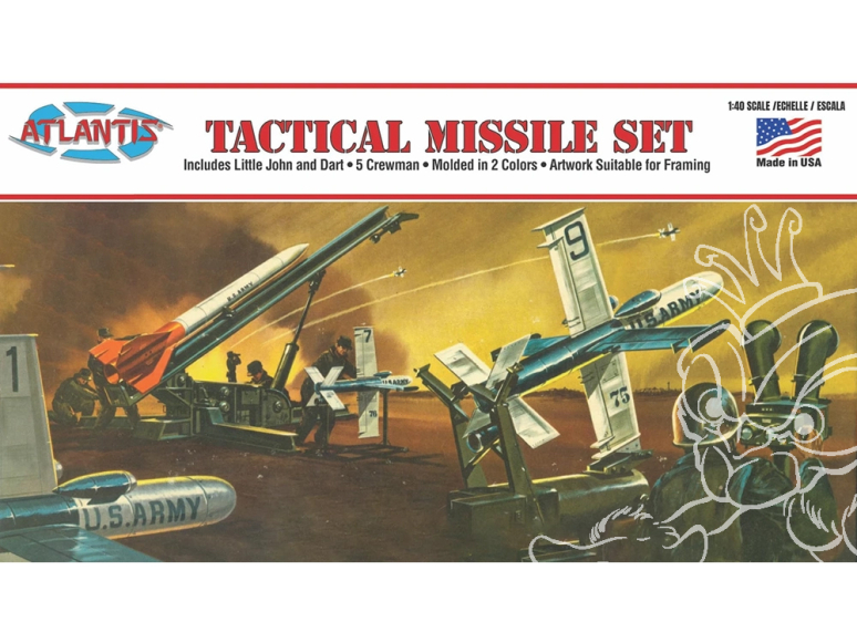 Atlantis maquette avion H1812 Ensemble de missiles tactiques avec 7 figurines 1/40