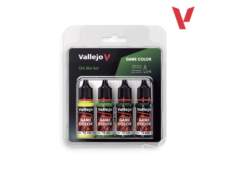 Vallejo Set Game Color 72391 Ensemble de peau d'Ork 4 x 18ml