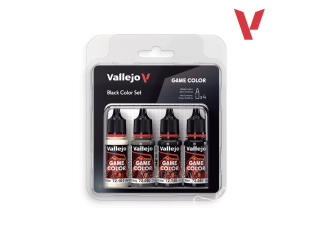 Vallejo Set Game Color 72393 Ensemble de couleur noire 4 x 18ml