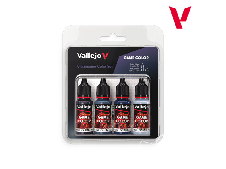Vallejo Set Game Color 72389 Ensemble de couleurs outremer 4 x 18ml