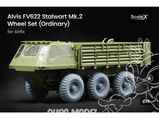 ScaleX accessoire militaire WM-35026 Alvis FV622 Stalwart Mk.2 Set de roues ordinaires Airfix 1/35