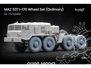 ScaleX accessoire militaire WM-35027 MAZ 537 I-170 Set de roues ordinaires Trumpeter 1/35