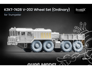 ScaleX accessoire militaire WM-35030 KZKT-7428 V-202 Set de roues ordinaires Trumpeter 1/35