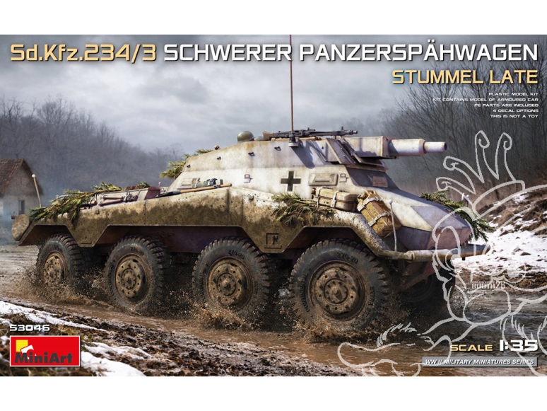 Mini Art maquette militaire 53046 Sd.Kfz.234/3 Véhicule de reconnaissance blindé lourd Stummel Late 1/35