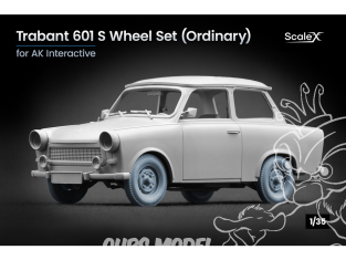 ScaleX accessoire militaire WM-35031 Trabi 601 S Set de roues ordinaires Ak Interactive 1/35