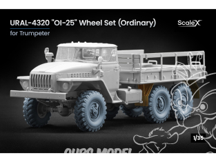 ScaleX accessoire militaire WM-35037 URAL-4320 OI-25 Set de roues ordinaires Trumpeter 1/35
