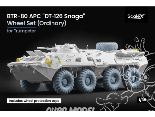 ScaleX accessoire militaire WM-35039 BTR-80 APC DT-126 Snaga Set de roues ordinaires Trumpeter 1/35