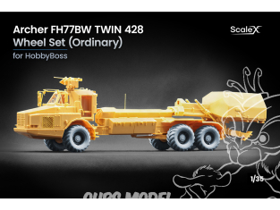 ScaleX accessoire militaire WM-35041 Archer FH77BW Twin 482 Set de roues ordinaires Trumpeter 1/35