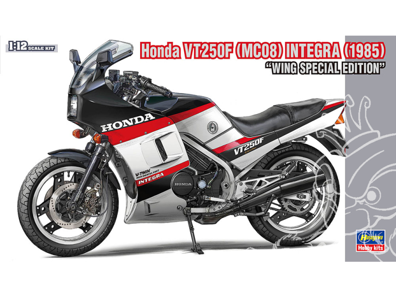Hasegawa maquette moto 21765 Honda VT250F (MC08) Integra (1985) Édition spéciale Wing 1/12