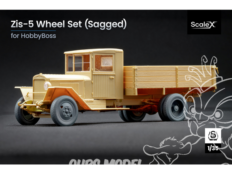 ScaleX accessoire militaire WW-35002S ZIS-5 set de roues affaissées Hobby Boss 1/35