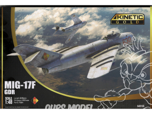 Kinetic maquette avion K48165 Mikoyan-Gourevitch MIG-17F République démocratique allemande Gold édition 1/48