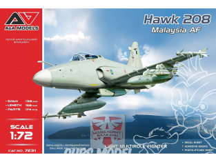 AA Models maquette avion 7231 Hawk 208 light fighter Malaysian A.F. 1/72