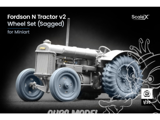 ScaleX accessoire militaire WW-35005S Fordson N Tracteur industriel v2 set de roues affaissées Mini Art 1/35