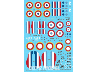 Decalques Berna decals BD48-67 Avions Allemands aux couleurs Francaises 1/48