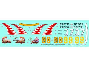 DECALQUES BERNA DECALS BD72-149 B-26C Colorful Martin Marauders 1/72