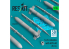 ResKit kit RS35-0014 Missiles S-24 avec APU-68 (4 pièces) Mi-24 imprimés en 3D 1/735